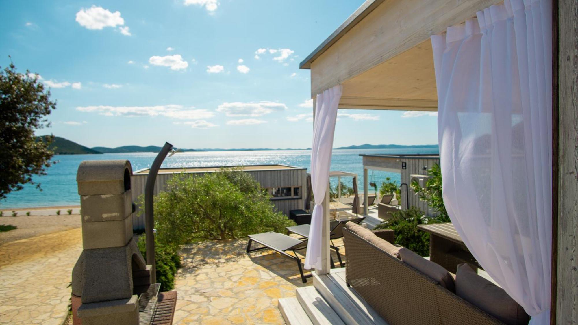 Buqez Vila Hajda 16 - Second Row Direct On The Beach Драге Екстер'єр фото